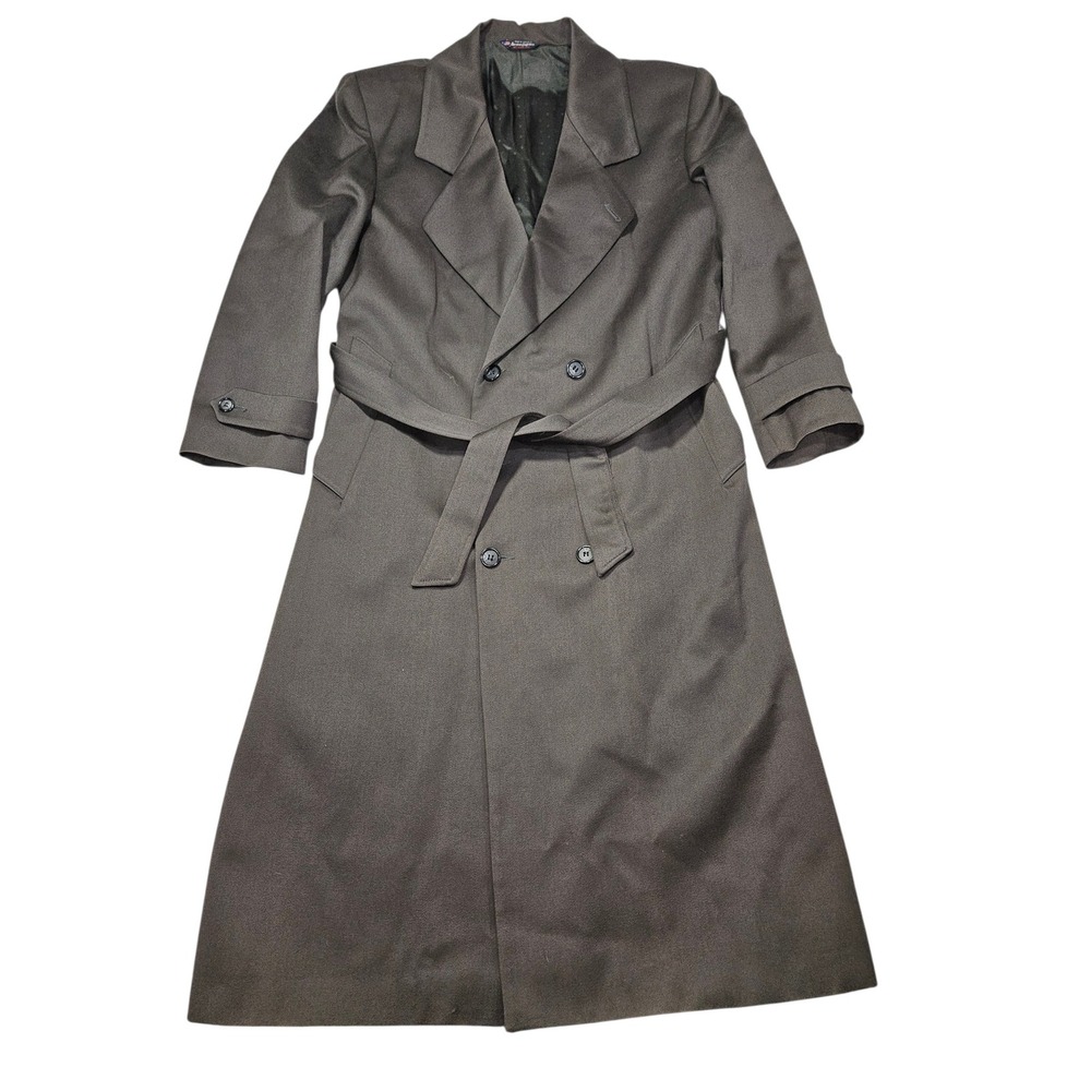 American Craftsmen VTG Double Breasted Trench Coat Overcoat Brown Sz XL 24x48